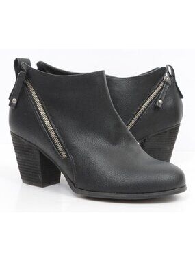 Torrid Women's 10 Extra Wide Width Side Zip Vegan Leather Bootie Moto Rocker